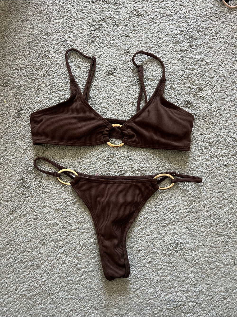 Brown Thong Bikini